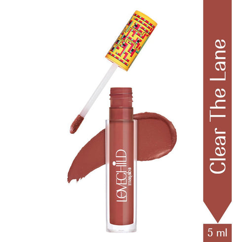LoveChild Clear The Lane | Game On! Mad | Matte Liquid Lipstick Nude Pink