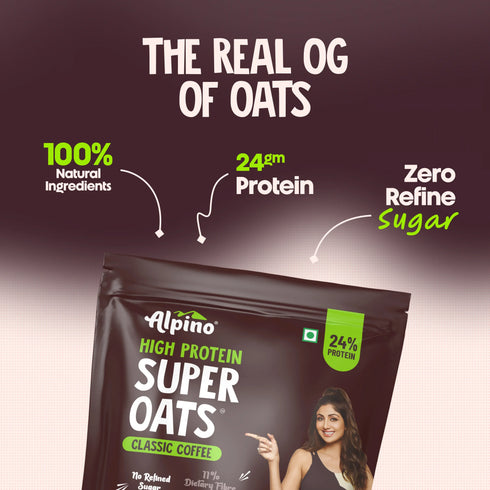Alpino High Protein Super Rolled Oats Classic Coffee