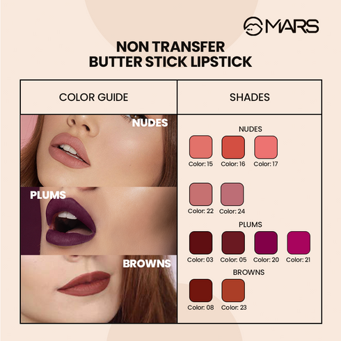 Mars Matte Lipstick | Non Transfer Butter Stick