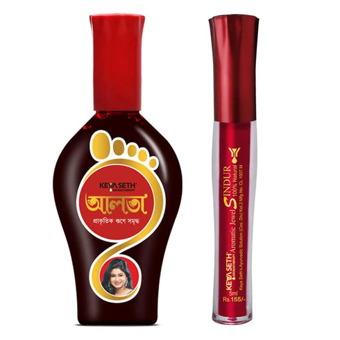 Keya Seth Aromatherapy Aromatic Aalta 1Pcs + 100% Natural Aromatic Liquid Maroon Sindoor