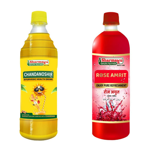 Sharmayu Ayurveda Chandanoshir Pey Rose Amrit Sharbat
