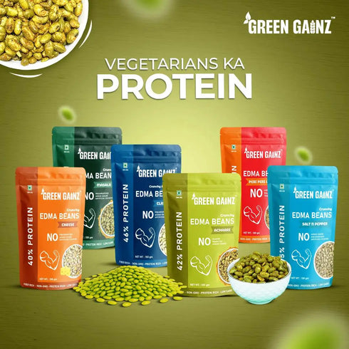 Green Gainz Edamame 6 Flavors Combo (Pack of 6)