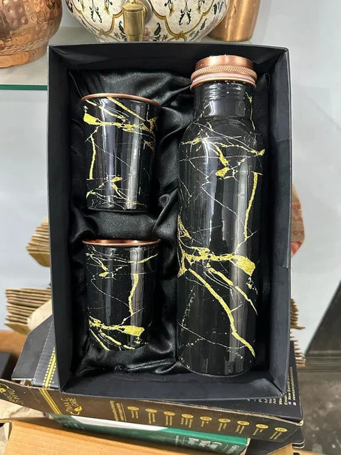 Coppjal Copper Meena Printed Bottle