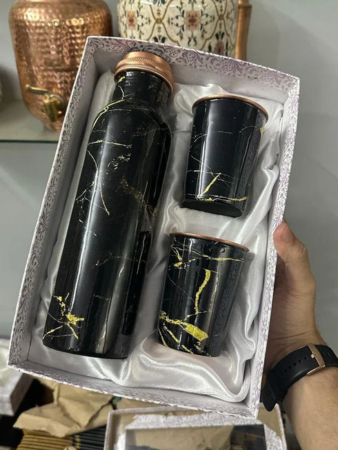 Coppjal Copper Meena Printed Bottle