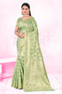 Deeva Sarees Mint Green Cotton Saree