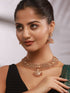 Gold Plated Lakshmi Motif Temple Bridal Necklace Jewellery Set