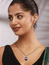Silver Oxidised Toned Evil Eye Minimal Dailywear Pendant Jewellery Set