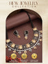 Oxidised Dual Toned Black Stone Studded Contemporary Tribal Lakshmiji Motif Choker Jewellery Set