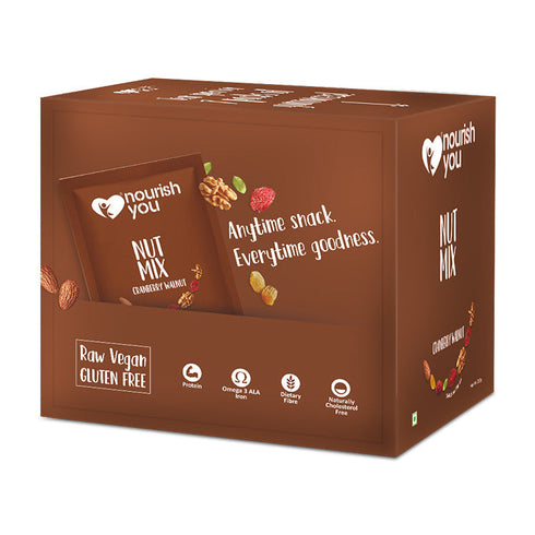 Nourish You Cranberry walnut nut mix | High in Omega-3