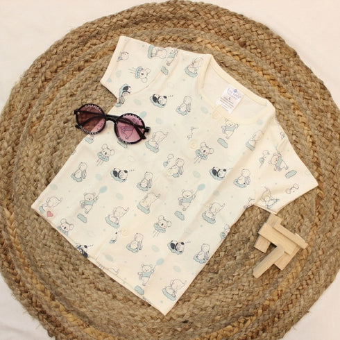 Bachpan kids wear New Born Casual Wear-Cream