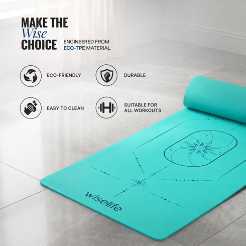 Wiselife Cosmis Alignment Yoga Mat 8mm