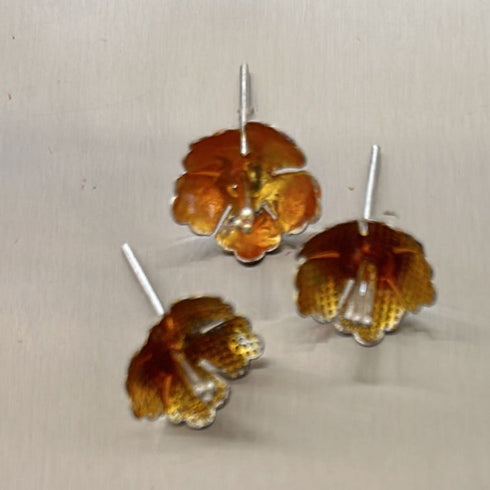 Pure Silver Enamel Flowers 4g