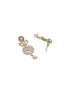 White Rhodium AD Studded Floral Design Statement Pendant Neckalce jewellery Set