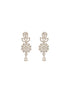 White Rhodium AD Studded Floral Design Statement Pendant Neckalce jewellery Set