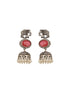Oxidised Silver Toned Navratan Multicolored Elephant Motif Statement Choker Jewellery Set