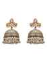 Oxidised Silver Plated Fusion Contemporary Elephant Motif Statement Hasli With Jhumka Jewellery Set