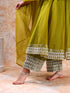 Pomcha Jaipur Dil Kash Mehendi Green Anarkali Set