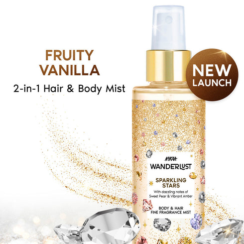 Wanderlust Sparkling Stars Hair & Body Mist Fruity Vanilla Fragrance