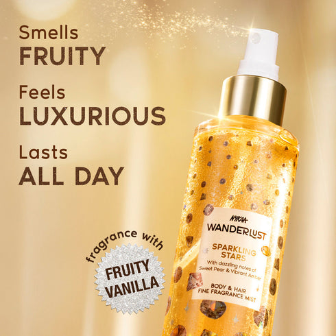 Wanderlust Sparkling Stars Hair & Body Mist Fruity Vanilla Fragrance