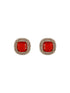 Oxidised Silver Toned Ruby Red AD Zircon Studded Minimal Kundan Choker jewellery Set