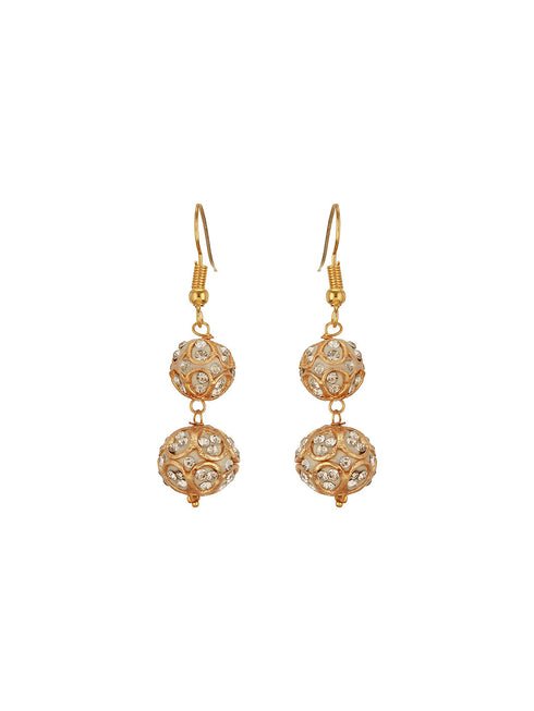 Gold Plated AD Zircon Studded Beads Maala Jewellery Set