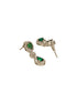 Silver Toned Emerald Green Zircon AD Studded Layered Bridesmaid Statement Jewellery Set