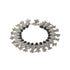 Karatcart Silver Plated Black Beads Studded Kundan Anklet for Women
