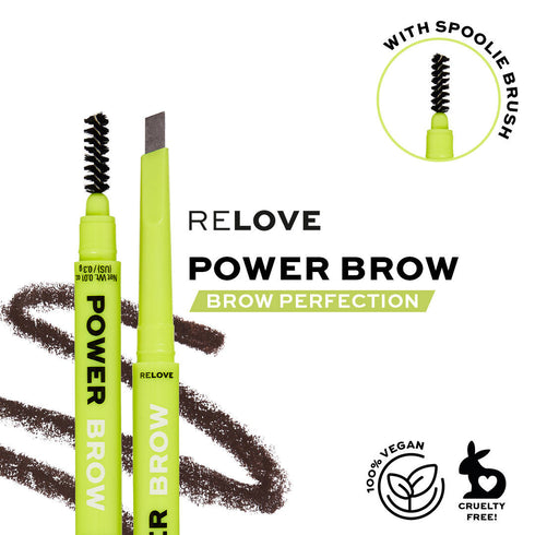 Revolution Relove Power Brow Pencil Dark Brown 0.3gm