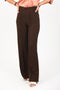 Veshbhoshaa Bluebird Women'S Dark Brown Casual Bell Bottom Trousers