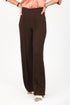 Veshbhoshaa Bluebird Women'S Dark Brown Casual Bell Bottom Trousers