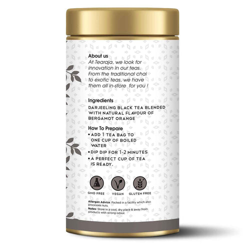 Tea Raja - Darjeeling Earl Grey Black Tea 30 TeaBags