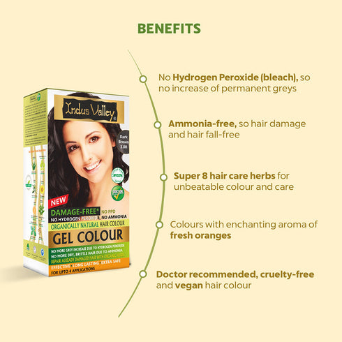 Indus Valley Gel Hair Colour Dark Brown 3.0