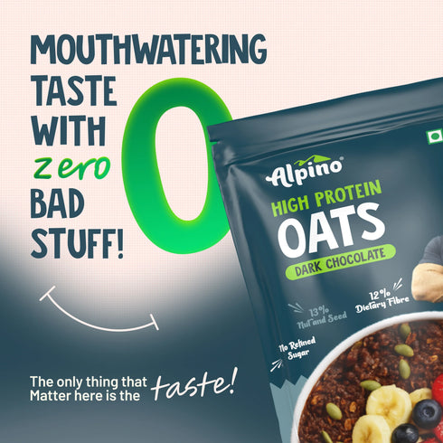 Alpino High Protein Super Rolled Oats Dark Chocolate