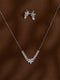 Zeraki Jewels Dazzle Silver Necklace Set