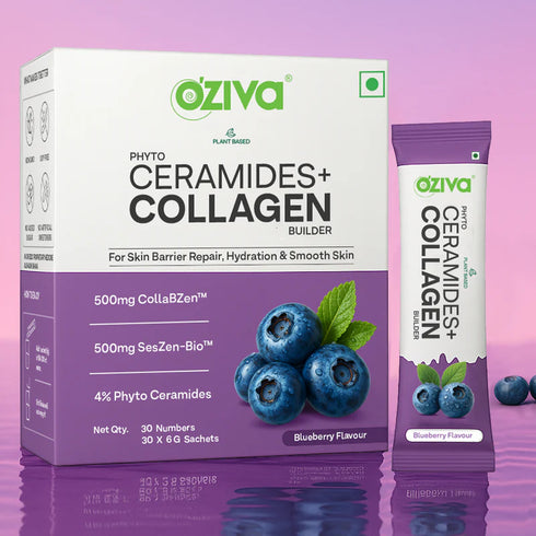 OZiva Phyto Ceramides + Collagen Builder for Moisture Retention