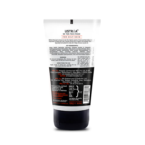 USTRAA De-Tan Face Mask for Oily Skin 125gm