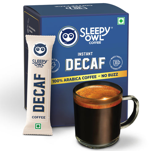 Sleepy Owl Coffee Decaf Instant Coffee – Pack of 30 Sachets