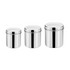 Vinod Stainless Steel Deep Dabba Set of 3 350 ml 500 ml and 750 ml in Heavy Gauge Steel Airtight Lids Mirror Finish Rust Free