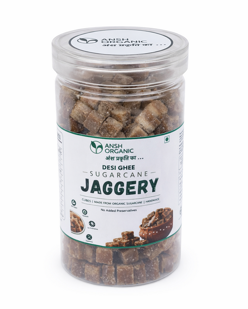 Ansh Organic Desi Ghee Flavoured Jaggery