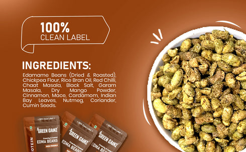 Green Gainz Edamame Desi Masala (Pack of 9)