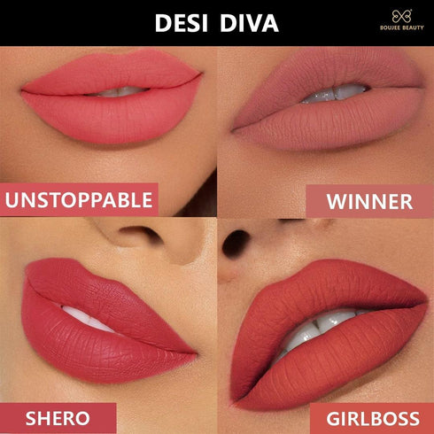 Boujee Beauty Mini Liquid Lipstick Combo Desi Diva