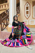 Shubhkala Most Beautiful Black Color Embroidery Mirror Work Chania Choli for Navratri