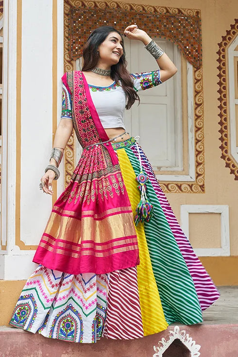 Shubhkala The Exclusive Navratri Special Flor Print Chnaiya Choli for Women