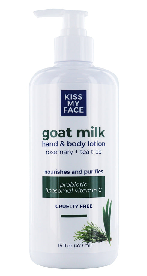 Kiss My Face Goat Milk Hand & Body Lotion Rosemary Tea Tree