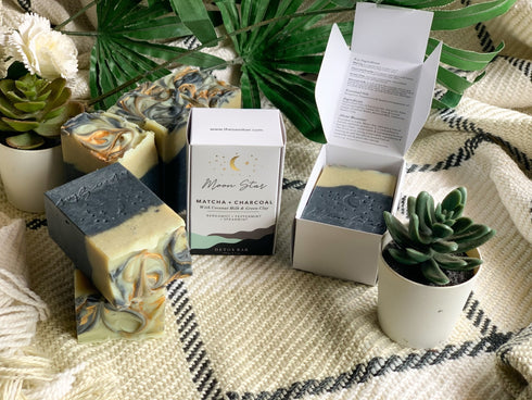 The Sass Bar DETOX : Matcha + Charcoal Soap Bar