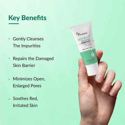 FixDerma Dewrav Barrier Repair & Pore Minimizing Face Wash | Minimizes open pores and repair skin barrier