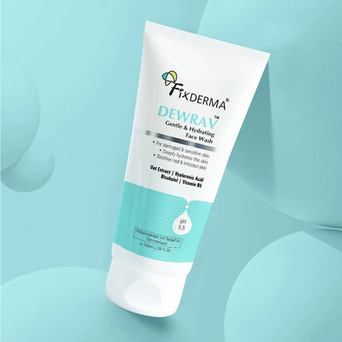 FixDerma Dewrav Gentle & Hydrating Face Wash | Hydrating face wash for dry skin