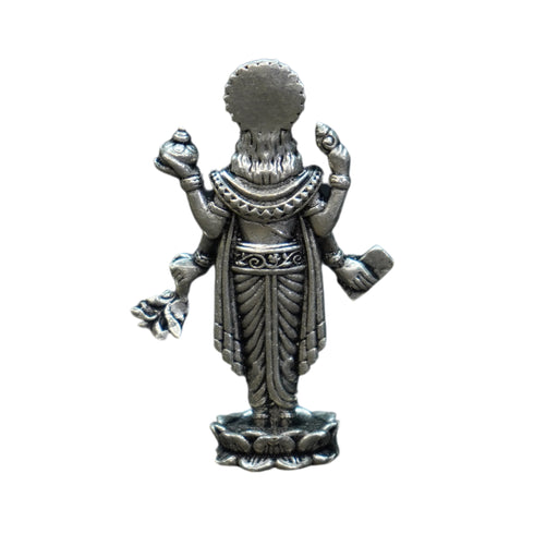 Pure Silver Antique Dhanvanthri Standing Idol 18.16G By Mahita Collections