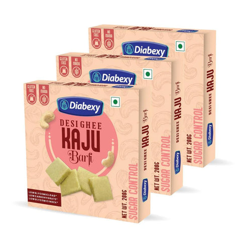 Diabexy Desi Ghee Sugar Free Kaju Barfi 200g