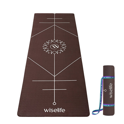 Wiselife True Alignment TPE Yoga Mat - 6mm